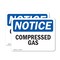 Signmission Compressed Gas OSHA Notice Sign, Vinyl Decal, 14in W x 10in L, 2PK OS-2PACK-NS-D-1014-L-10752 - alternate 1